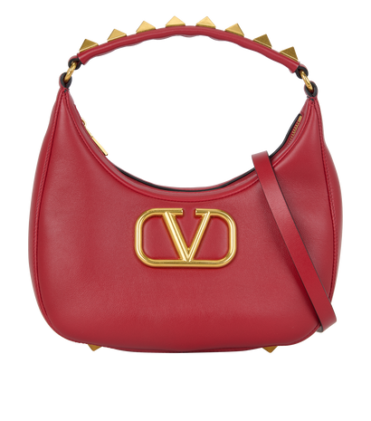 Stud Sign Zip Hobo, front view
